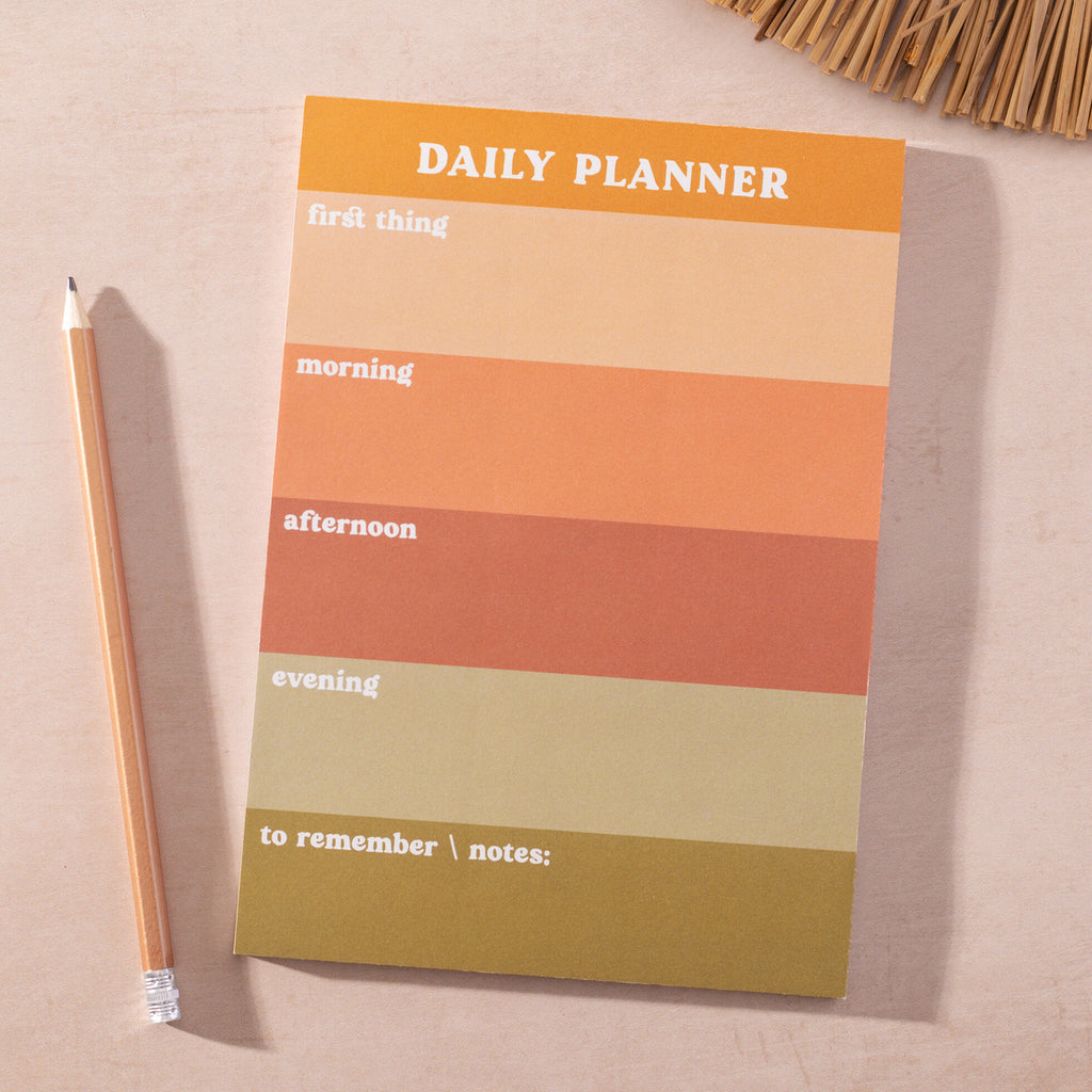 A5 Daily Planner Pad - Muted Colourblock