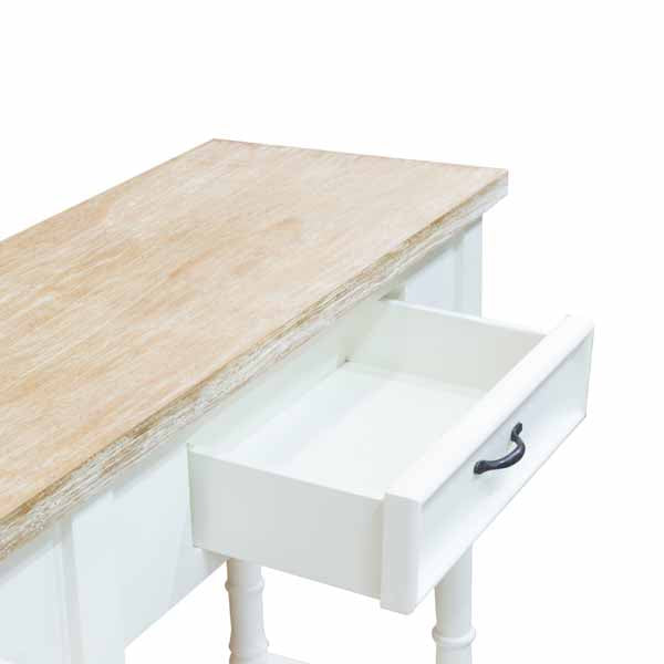 Antique Style Cottonwood 2 Drawer Console Table