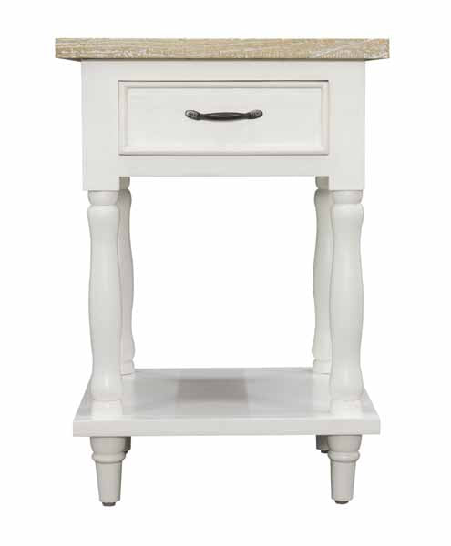 Antique Style Cottonwood Tall Side Table