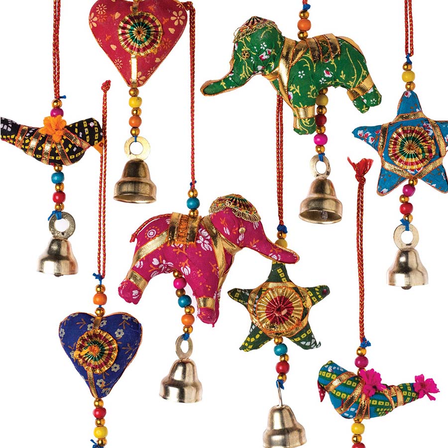 Assorted Shape Hanging Fabric Decorations