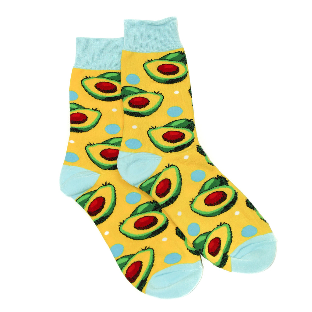 Avocado Pattern Yellow Unisex Socks