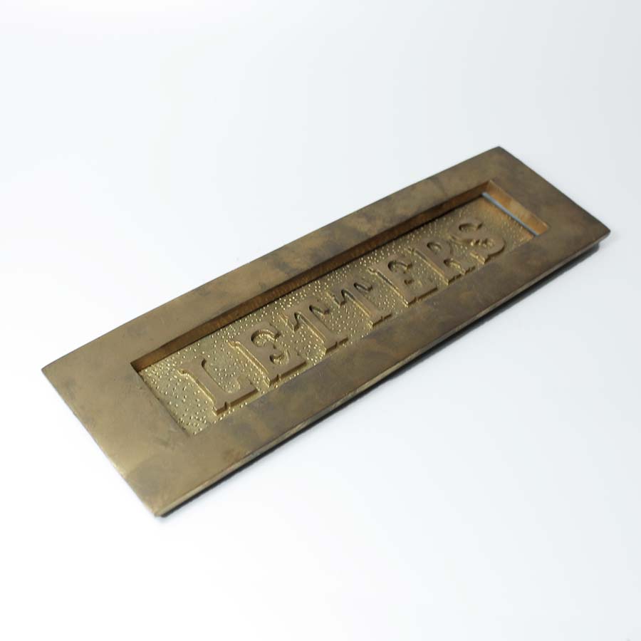 Detailed Letter Box Plate Brass