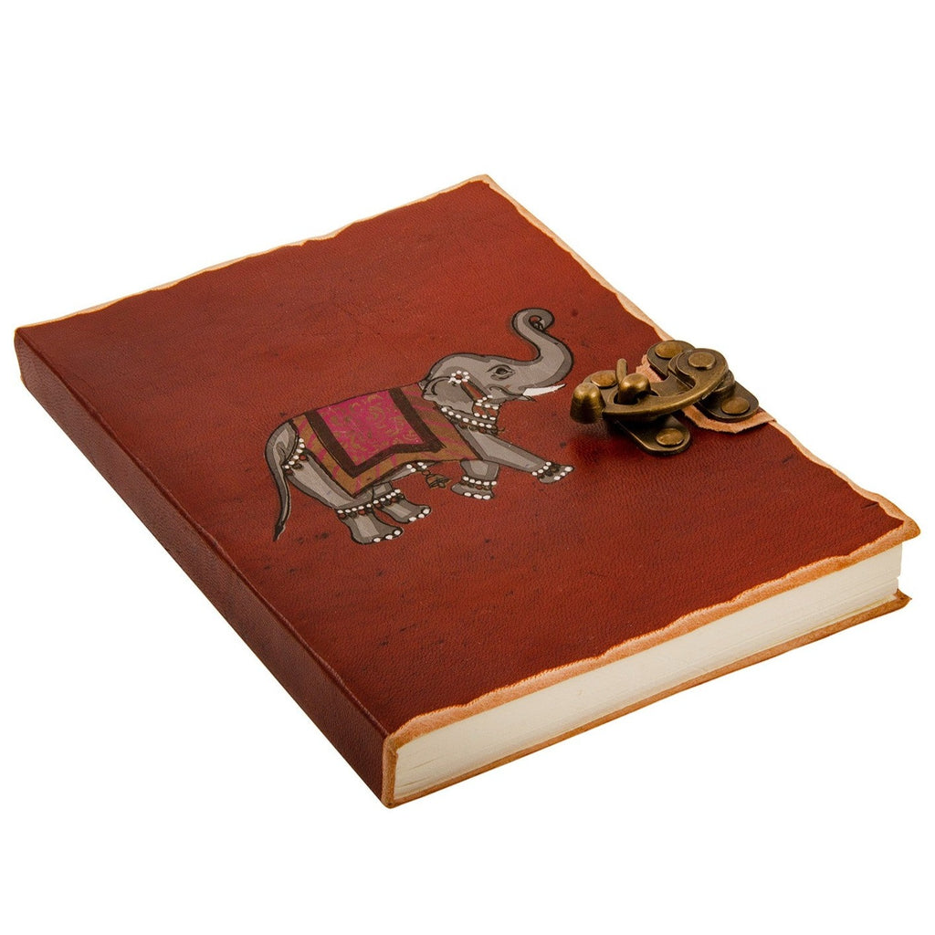 Elephant Design Leather Notebook