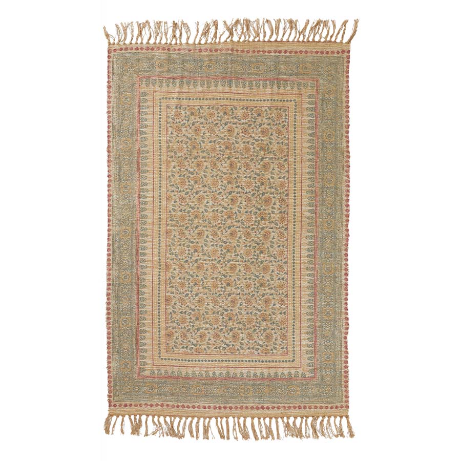 Extra Large Classic Print Jute & Recycled Plastic Rug