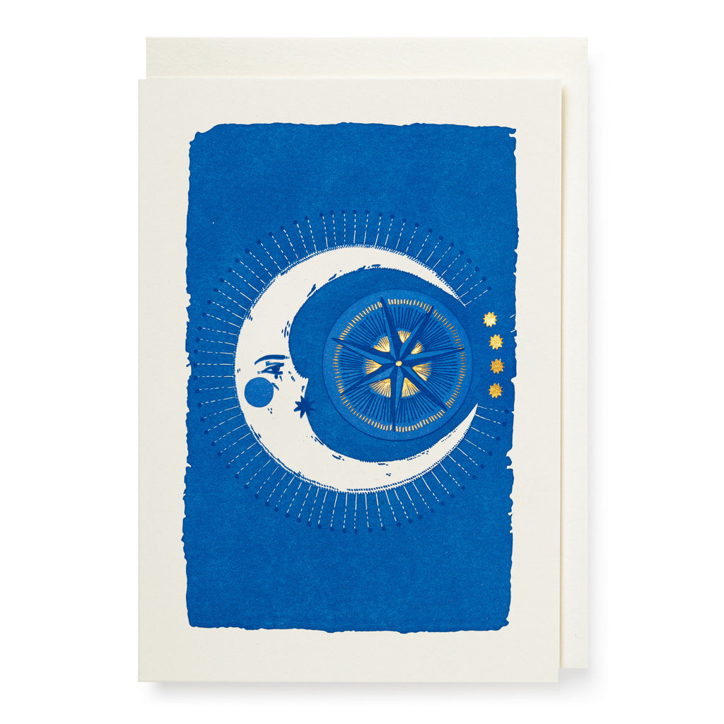 Golden Moon & Blue Sky Mini Card