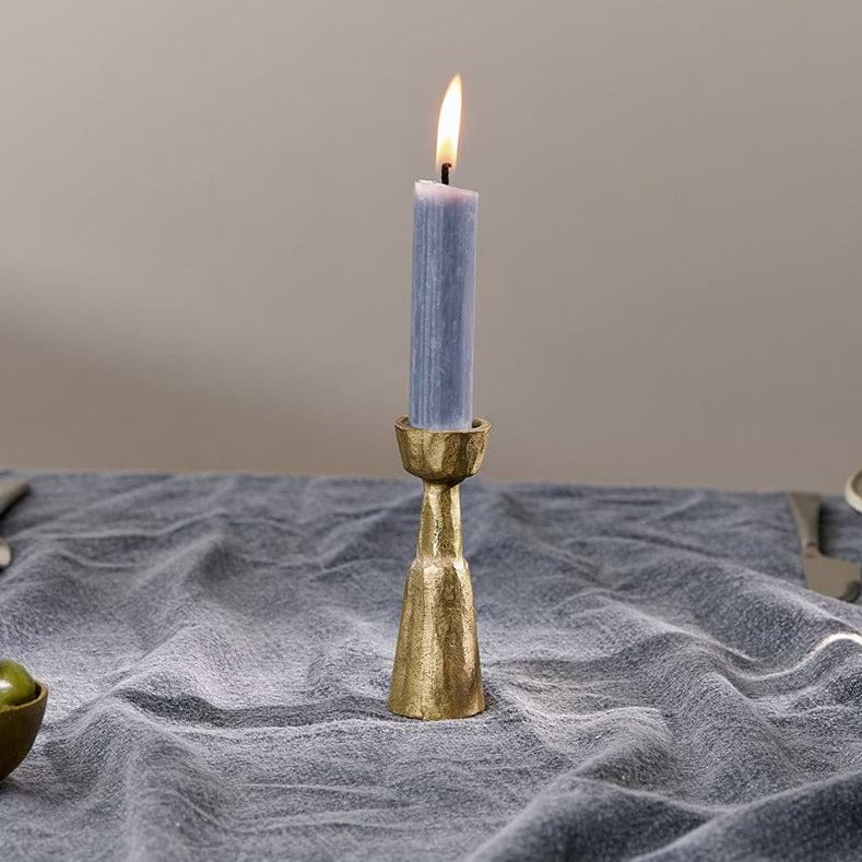 Jahi Large Brass Candlestick display Nkuku