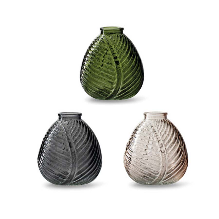 Leaf Shaped Glass Vase