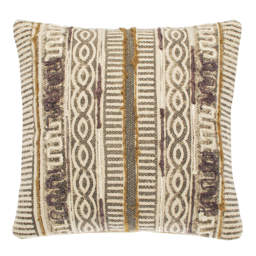 Mixed Pattern Hand Block Pattern Neutral Cushion