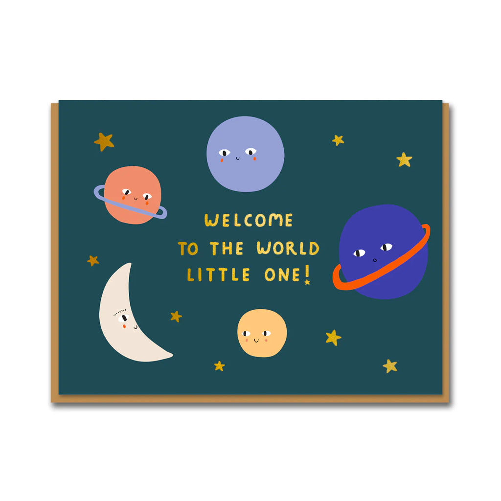 New Baby Planets Greetings Card