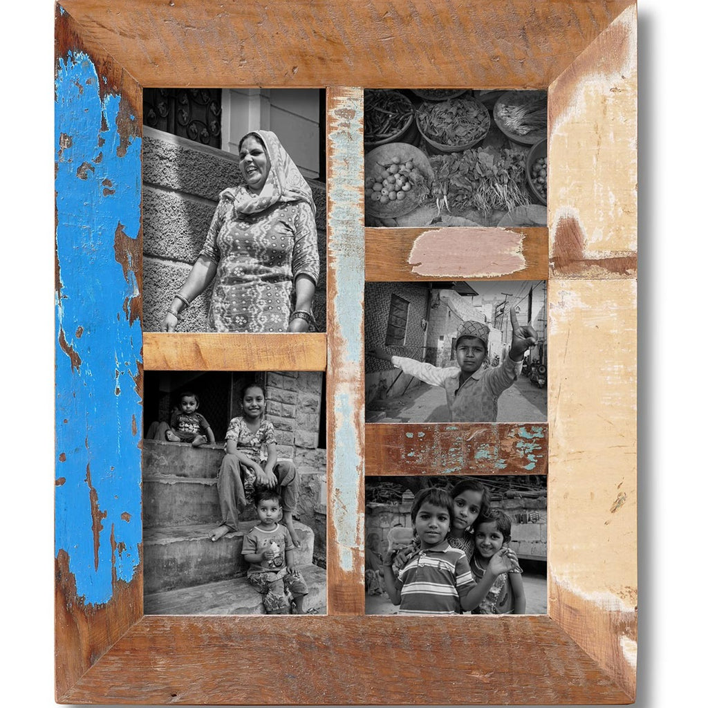 Reclaimed Wood Multi Size 5 Image Photo Frame Portrait