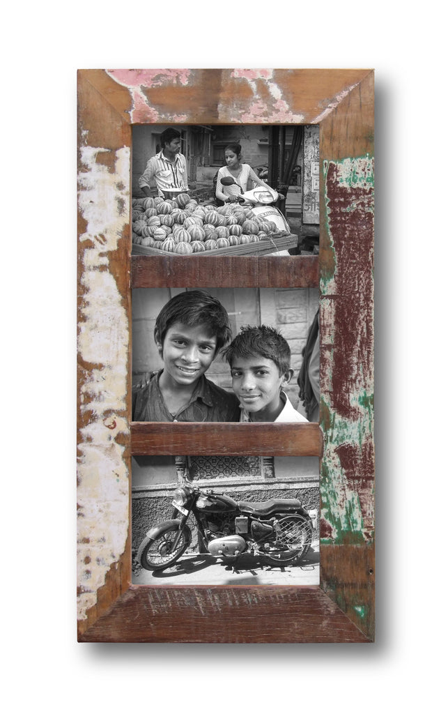 Reclaimed Wood 3 6" x 4" Images Photo Frame 