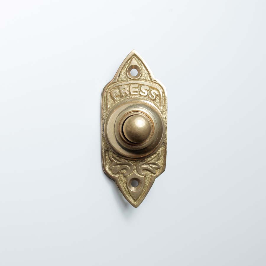 Rectangular Solid Brass Push Press Door Bell