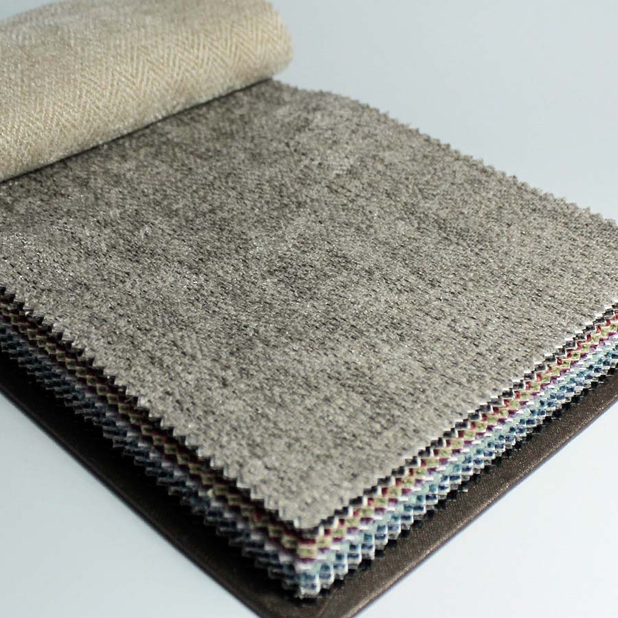 Canterbury Armchair Upholstered Fabric Sofa - Made To Order Scenario Mink 2081 Herringbone Chenille