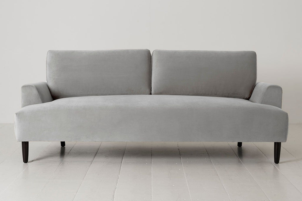 Swyft Model 05 3 Seater Sofa - Light Grey Velvet