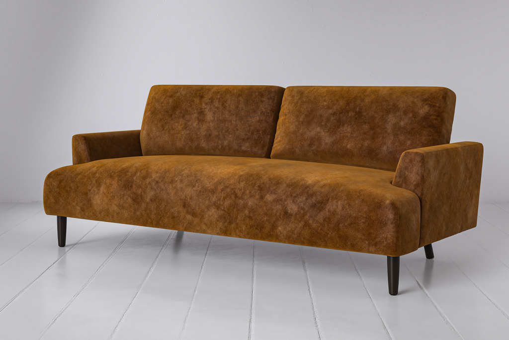 Swyft Model 05 3 Seater Sofa - Ochre Mottled Velvet