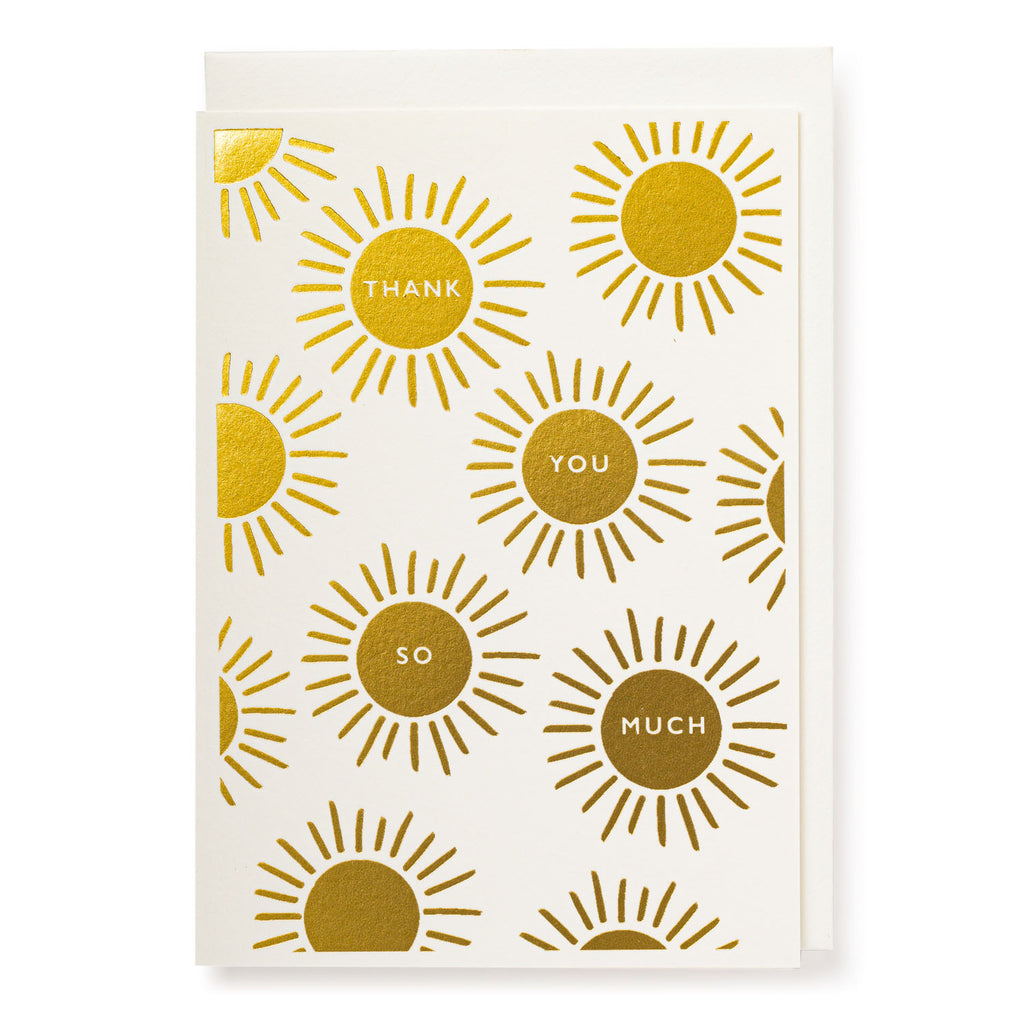 Thank You Golden Suns Mini Card
