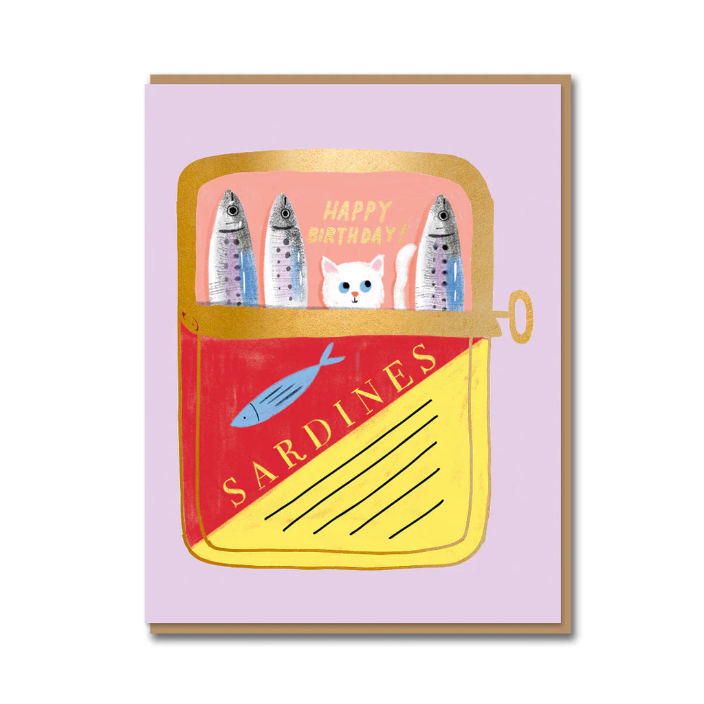 Tinned Sardine Birthday Greetings Card