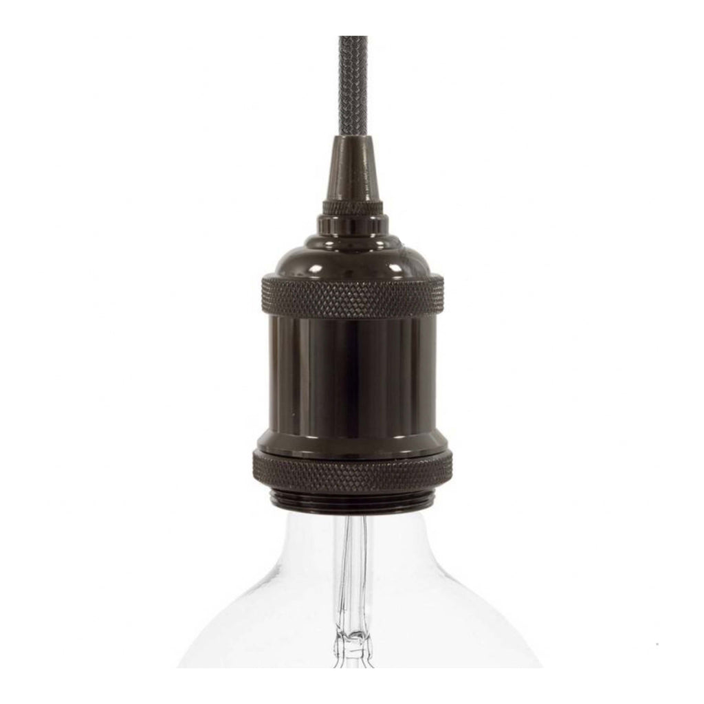Vintage Aluminium E27 Lamp Holder Kit - Black Pearl