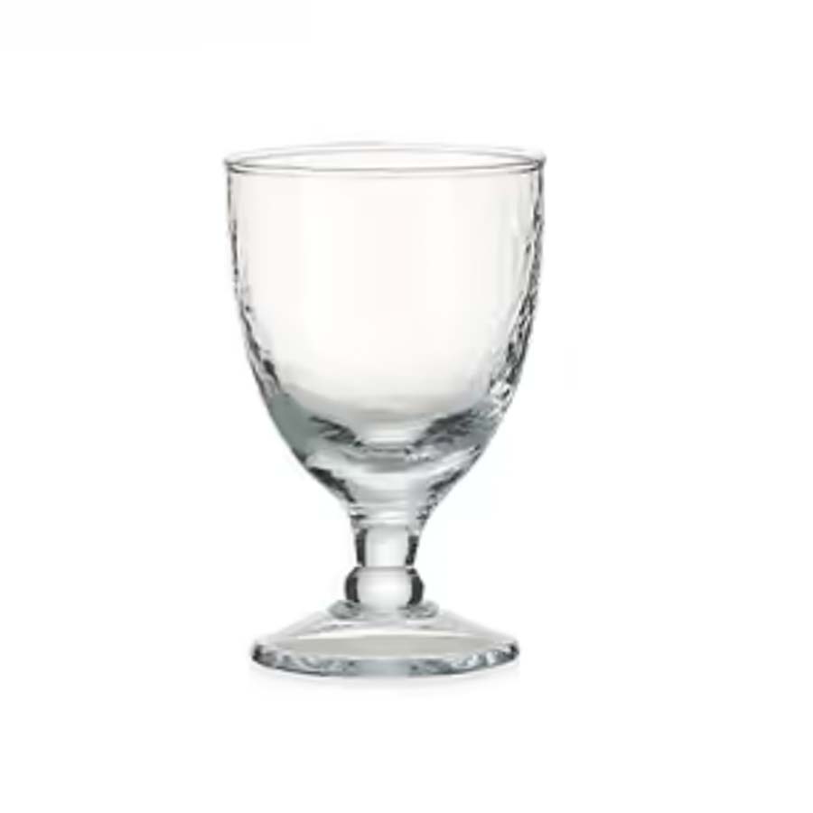 Yala Hammered Clear Wine Glass