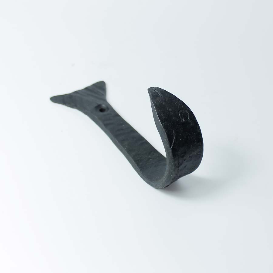 cast iron fish hook Antique Iron Fish Coat Hook | Coastal Cast Iron Wall Hook