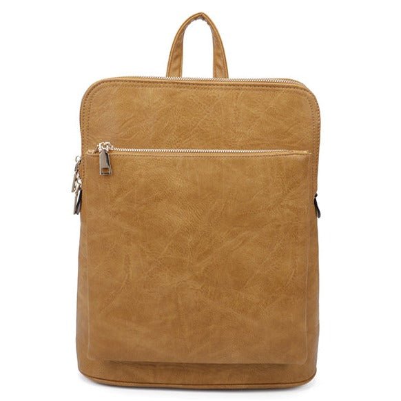 Square Faux Leather Backpack Handbag Uneeka - Main Image