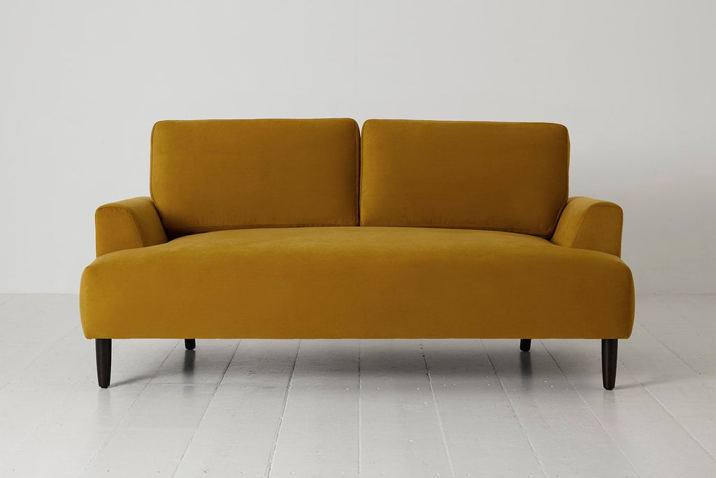 Swyft Model 05 2 Seater Sofa - Made To Order Mustard Velvet