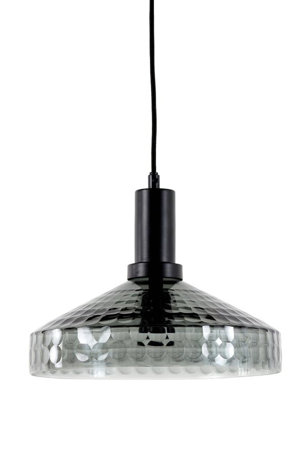 Grey and Black Glass Hanging Lamp