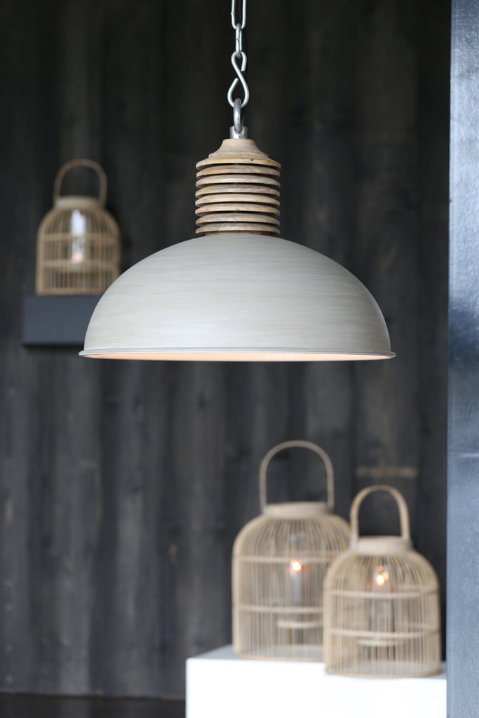 Concrete Wooden Hanging Lamp