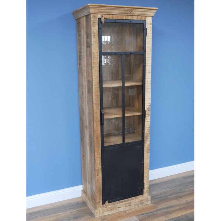 Tall Industrial Wood & Metal Cabinet