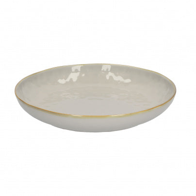 Brightly Coloured Ceramic Gourmet Bowl Pearl Grey