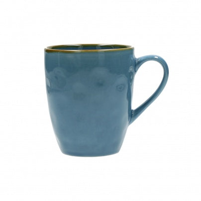 Brightly Coloured Ceramic Tall Mugs Blue