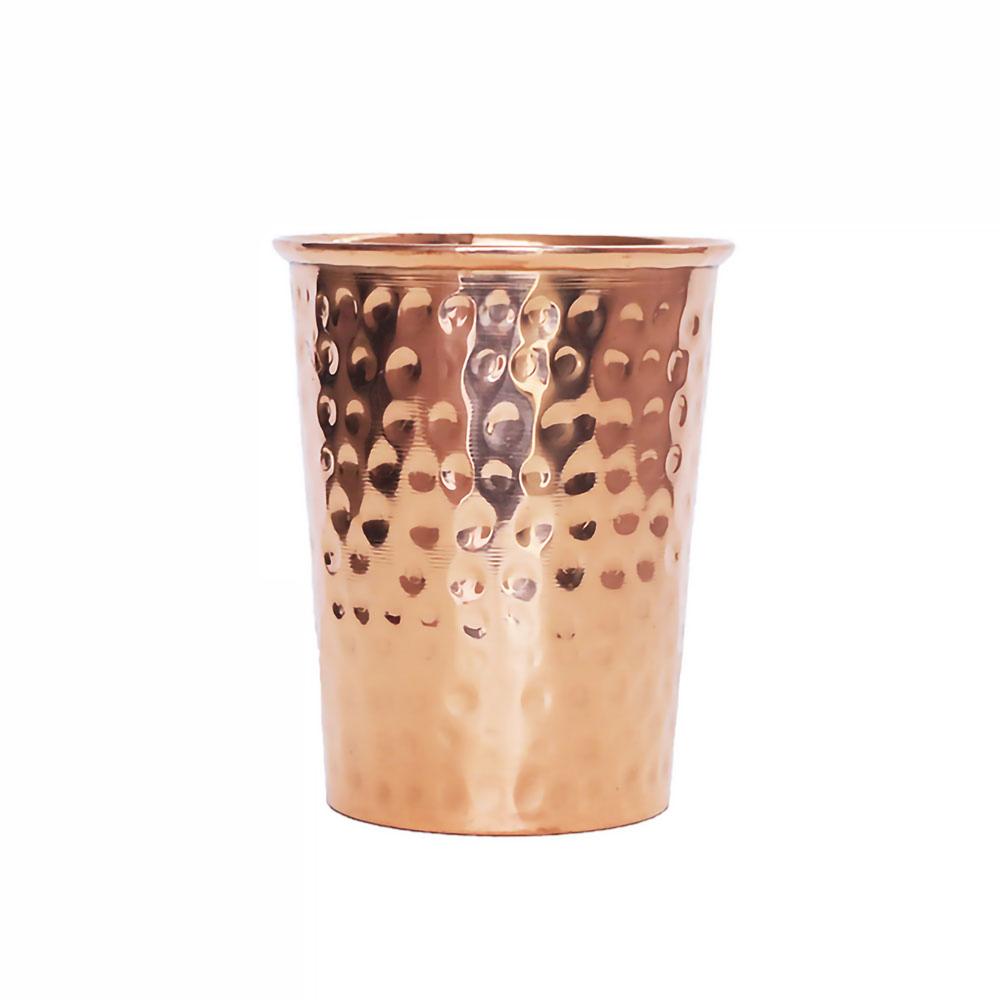 Copper Water Cup 300ml Hammered