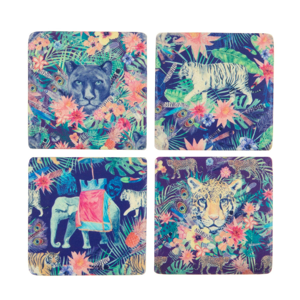 Floral Safari Tile Coasters