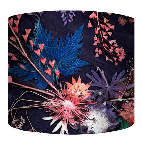 Blue Wreath Pink & Blue Lampshade