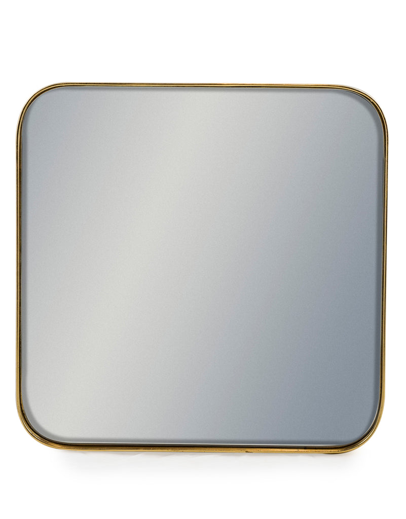 Curved Metallic Gold Framed Mirror Small