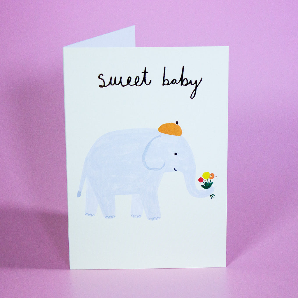 Sweet Baby Elephant Greetings Card