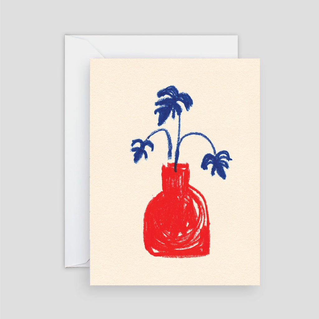 Red Vase Mini Card with envelope