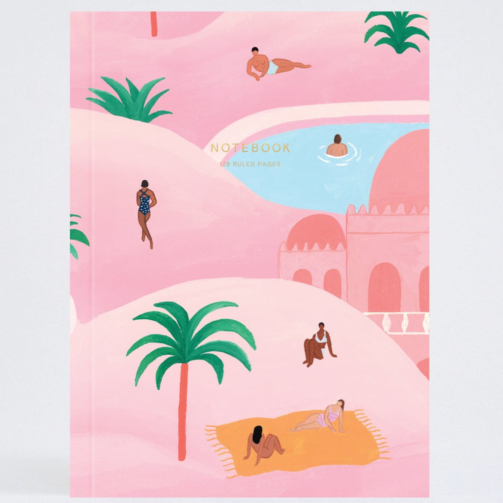 Pink Desert Oasis Notebook