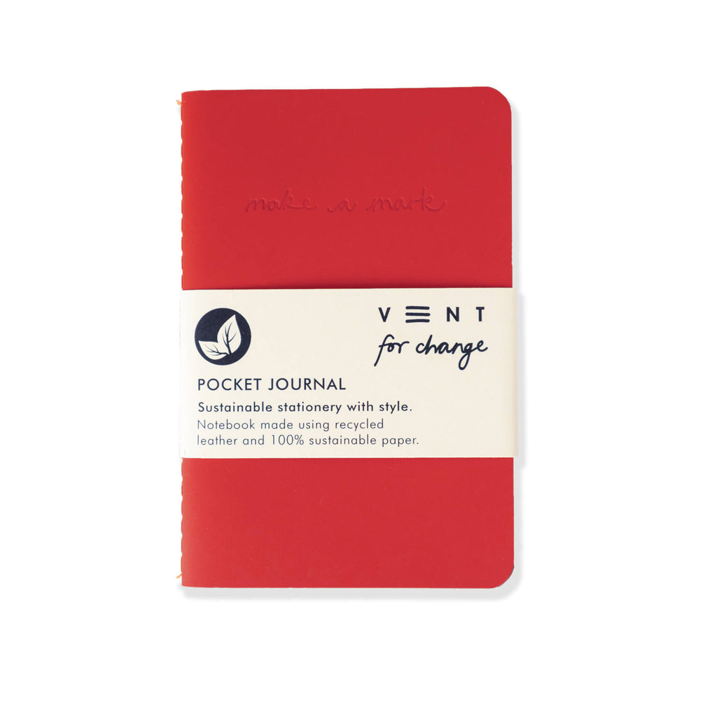 'Make a Mark' Pocket Journal Red