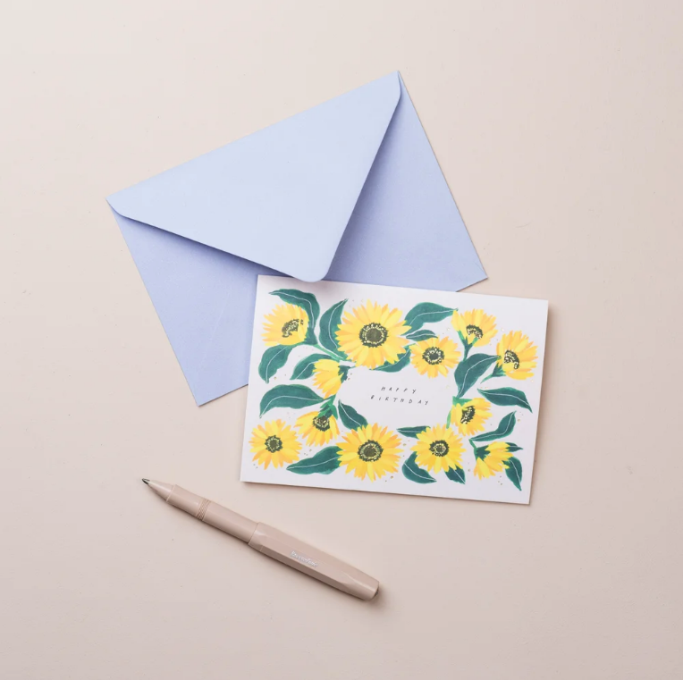'Happy Birthday' Sunflower Card