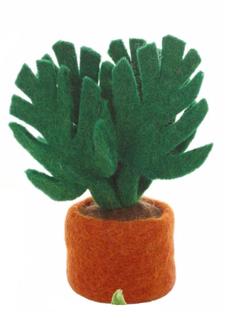 Handmade Fake Miniature Plants Felt Decoration Mini Monstera Plant