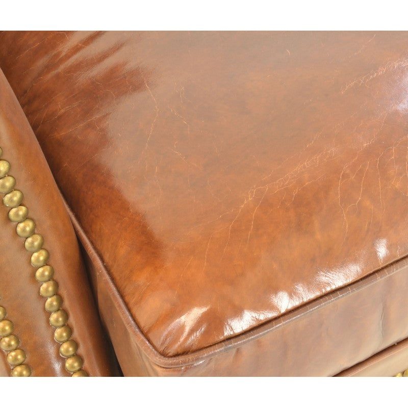 Vintage Leather Club Chair - Brown