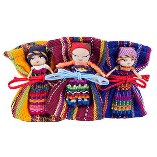 Large Mayan Worry Doll with Bag