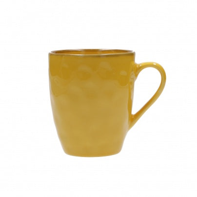 Brightly Coloured Ceramic Tall Mugs Yellow
