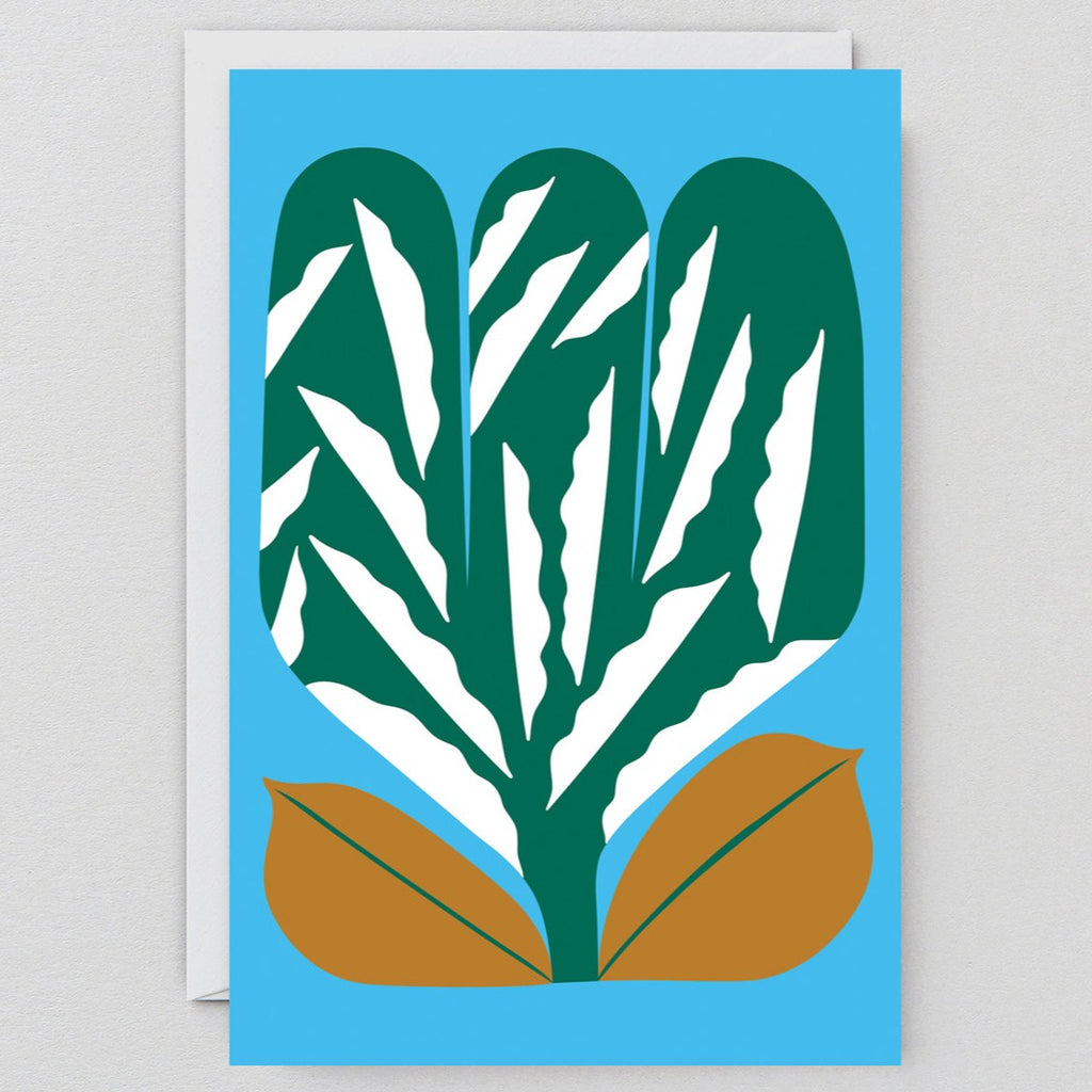 Green Flower Art Card*