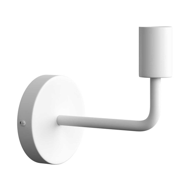 Metal Wall Light with Bent Extension white