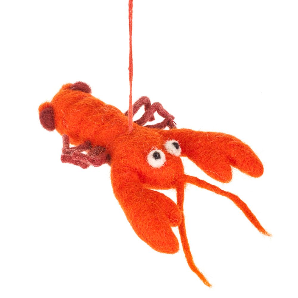 felt phoebe lobster hanging decoration