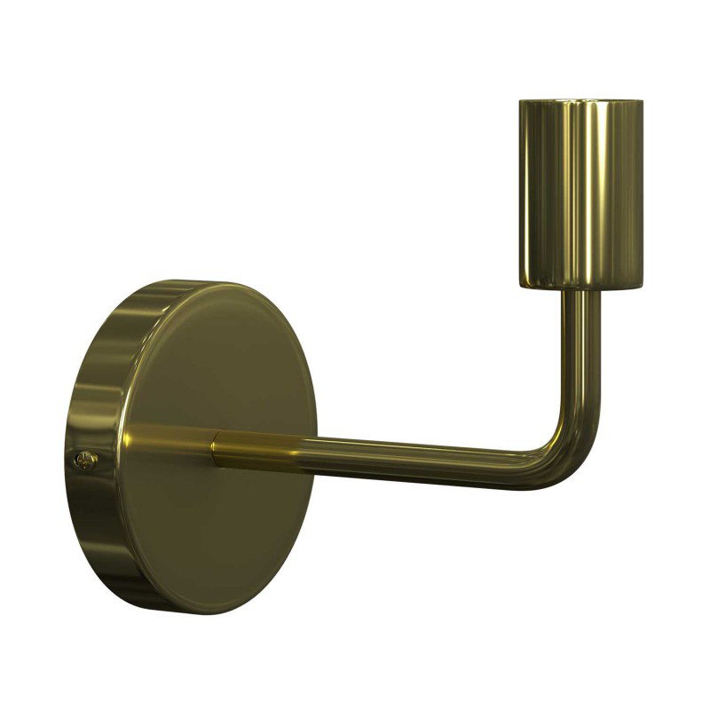 Metal Wall Light with Bent Extension brass
