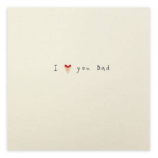 Father’s Day Pencil Shaving Card “I Love You Dad”