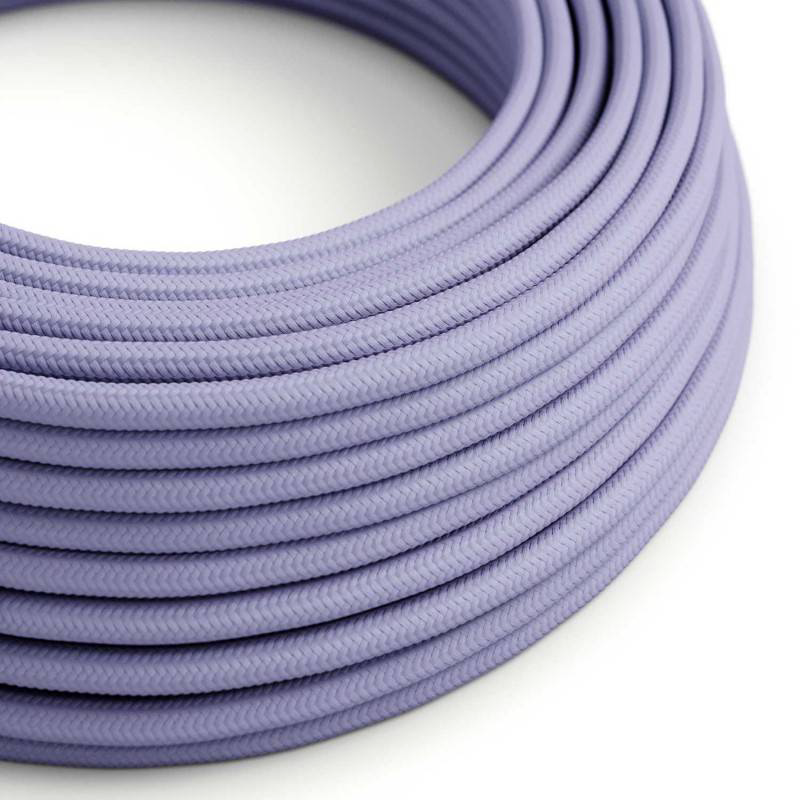 Round 3 Core Electric Cable Covered with Rayon in Lilac*